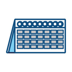calendar icon over white background vector illustration