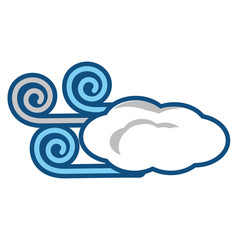wind and cloud icon over white background vector illustration