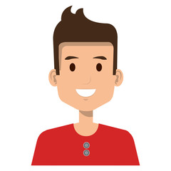 young man avatar character vector illustration design
