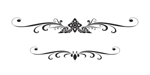 Line Thai Black and white, The Arts of Thailand, Thai pattern background. Vector illustration
