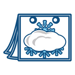 weather report with cloud icon over white background vector illustration