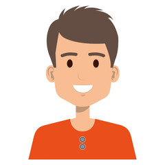 young man avatar character vector illustration design