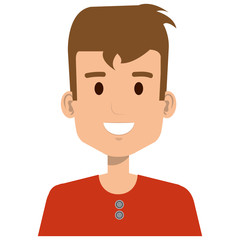 young man avatar character vector illustration design