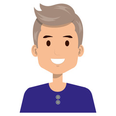 young man avatar character vector illustration design