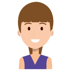 beautiful woman avatar character vector illustration design