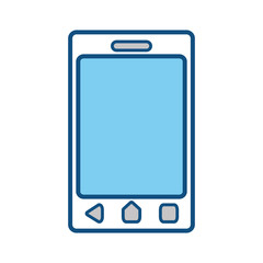 smartphone icon over white background vector illustration