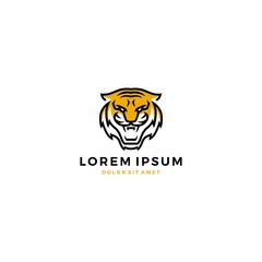 tiger head line logo