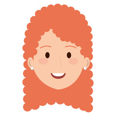 beautiful woman head avatar character vector illustration design