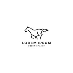 running horse logo vector