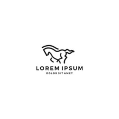 running horse logo vector