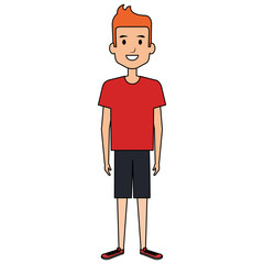 young man avatar character vector illustration design