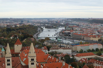 Fototapeta na wymiar Vltava in Prague view