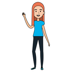 beautiful woman avatar character vector illustration design