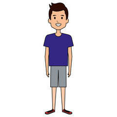 young man avatar character vector illustration design