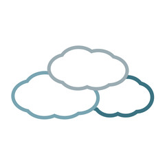 clouds icon over white background vector illustration
