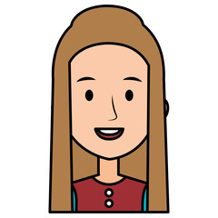 beautiful woman avatar character vector illustration design