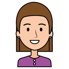 beautiful woman avatar character vector illustration design