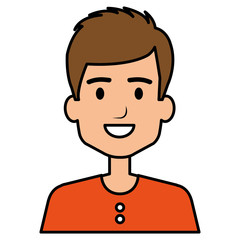 young man avatar character vector illustration design