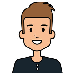 young man avatar character vector illustration design