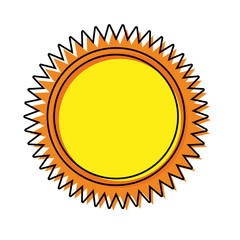 sun icon over white background vector illustration