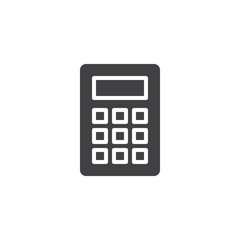 Calculator icon vector, filled flat sign, solid pictogram isolated on white. Symbol, logo illustration.