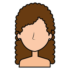 beautiful woman shirtless avatar character vector illustration design