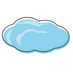 cloud icon over white background vector illustration