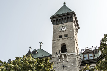 Obraz premium Clock tower of the old building - Quebec City, Canada