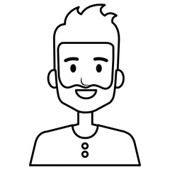 young man avatar character vector illustration design