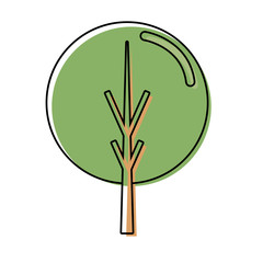 tree icon over white background vector illustration