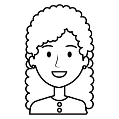 beautiful woman avatar character vector illustration design