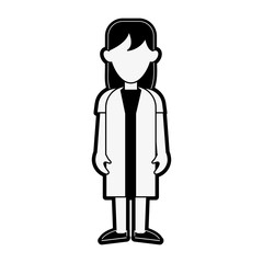 Woman doctor cartoon icon vector illustration graphic design