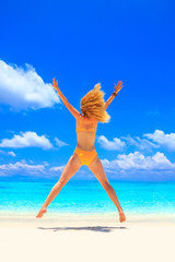 Young Girl On Paradise Beach