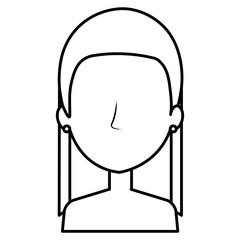 beautiful woman shirtless avatar character vector illustration design