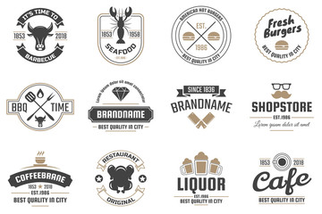 Obraz premium Restaurant Retro Vector Logo for banner