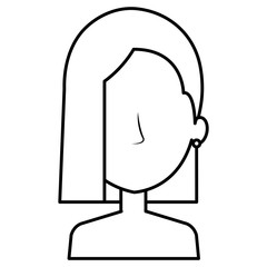 beautiful woman shirtless avatar character vector illustration design