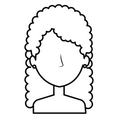 beautiful woman shirtless avatar character vector illustration design