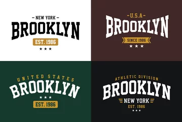 Tuinposter Typography Brooklyn Tshirt Graphic © Haer