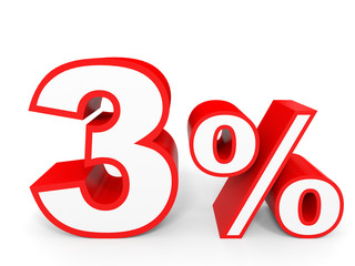 Three percent off. Discount 3 %.