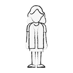 Woman doctor cartoon icon vector illustration graphic design