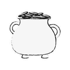 pot of gold saint patricks day related icon image vector illustration design