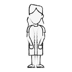 Woman doctor cartoon icon vector illustration graphic design