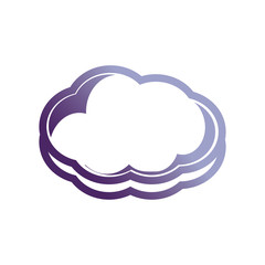 cloud icon over white background vector illustration