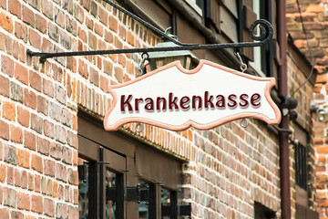 Obraz premium Schild 275 - Krankenkasse