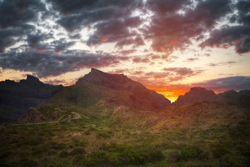 Mountains near Teide volcano