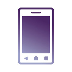 smartphone icon over white background vector illustration