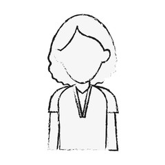 Woman avatar cartoon icon vector illustration graphic design