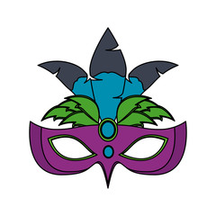 Women carnival mask icon vector illustration graphic design