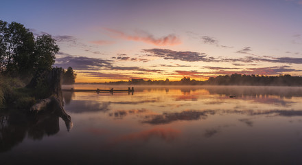 dawn on the lake