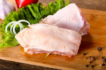 Raw chicken parts for soup